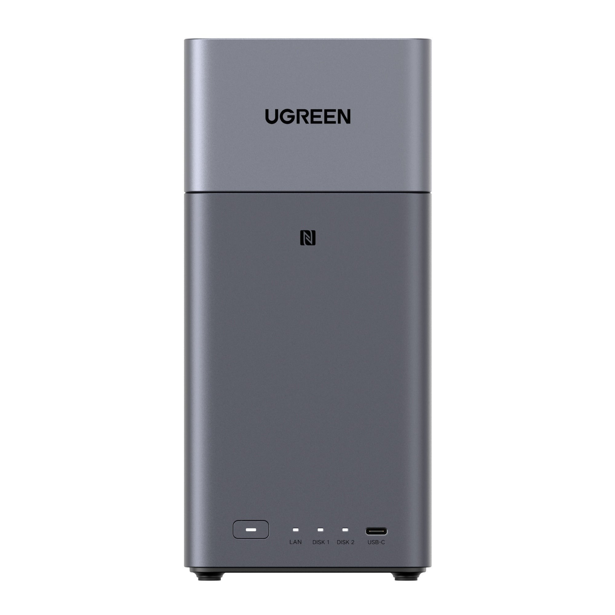 UGREEN NASync DH2300 2-Bay NAS Enclosure 60TB Capacity (Dark Gray)
