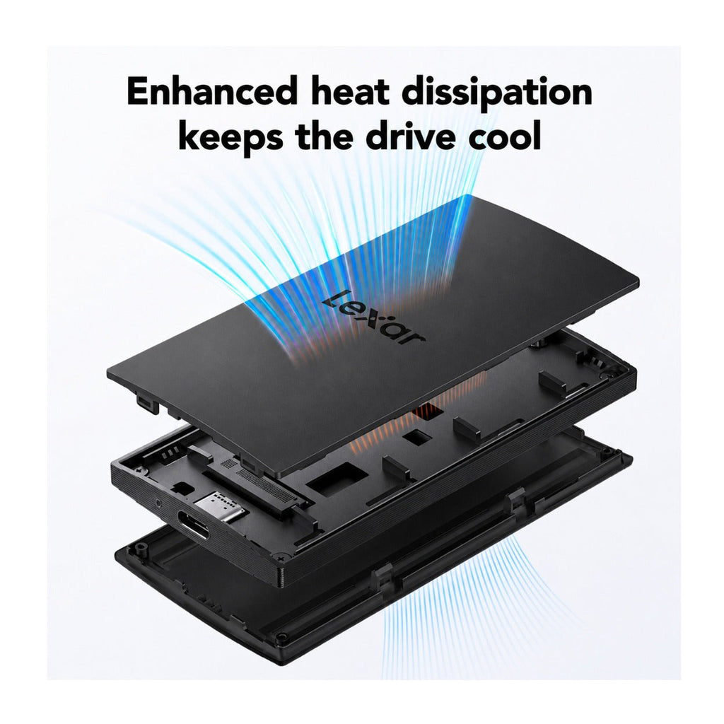 Lexar SL300 2TB USB 3.2 Gen 2 Portable SSD with Enhanced Heat Dissipation