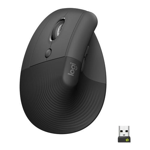Logitech - Lift Left Vertical Wireless Ergonomic Left-Handed Mouse - Graphite
