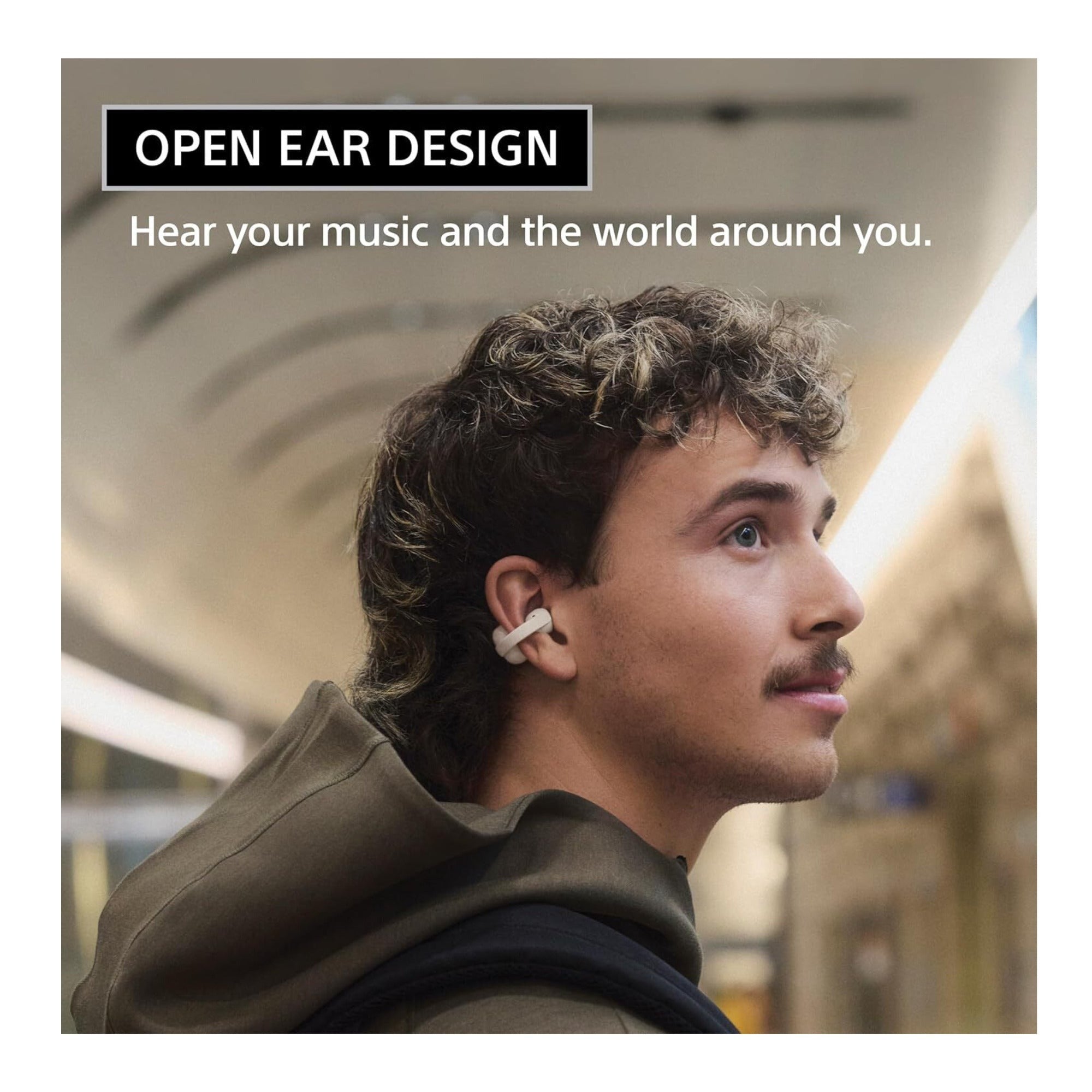 Sony LinkBuds Clip Open-Ear Truly Wireless Earbuds (Black) (Open Box)