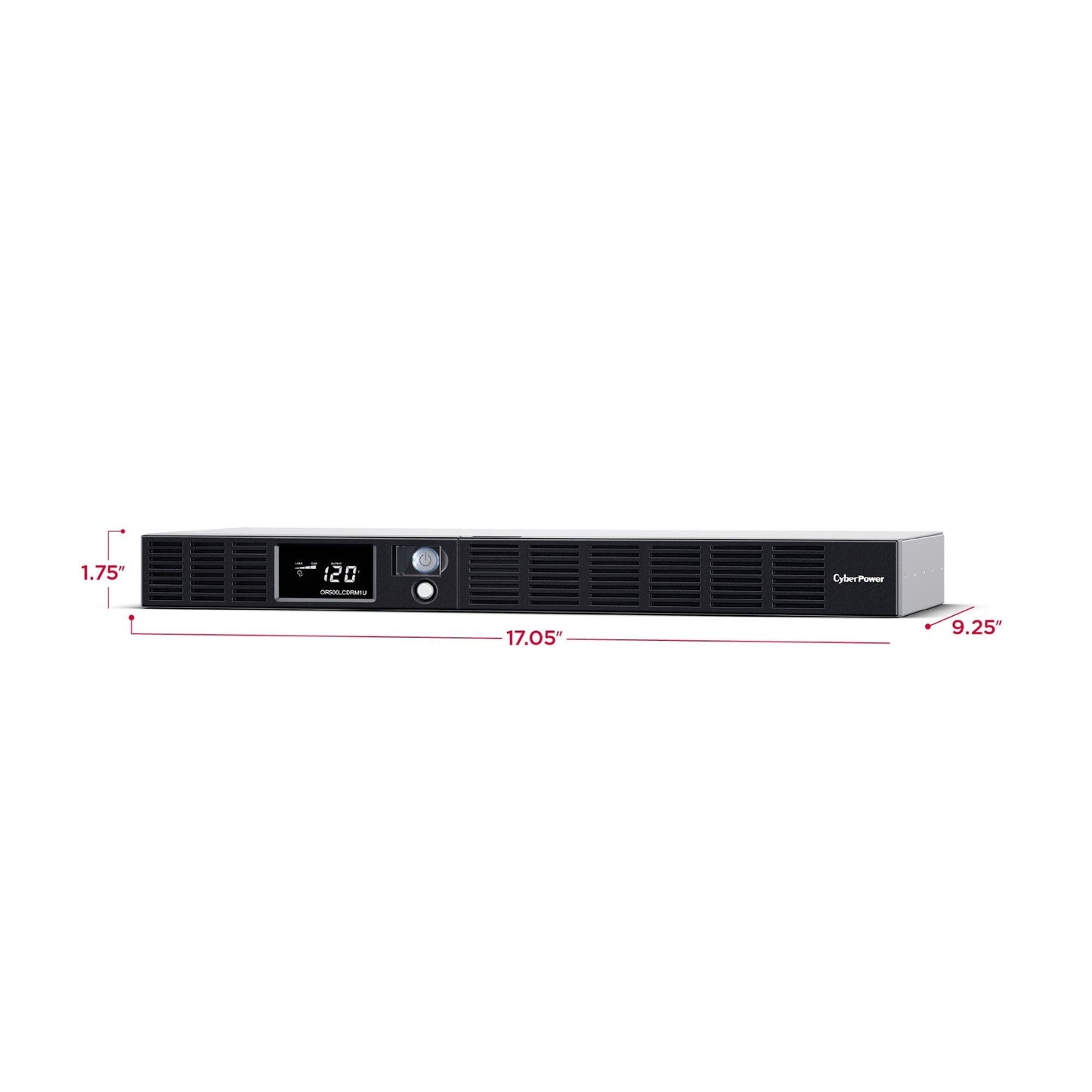 CyberPower OR500LCDRM1U UPS Backup and Surge Protector with 500VA/300W Capacity