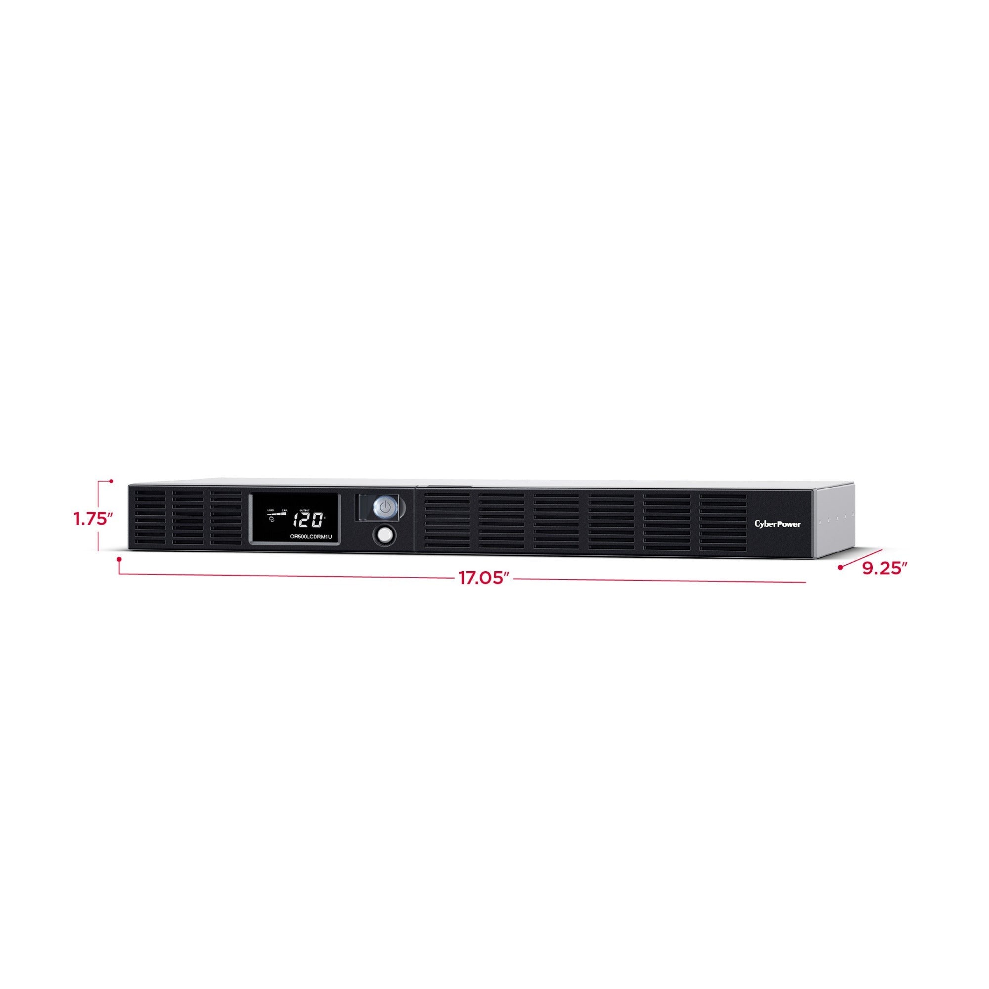 CyberPower OR500LCDRM1U UPS Backup and Surge Protector with 500VA/300W Capacity