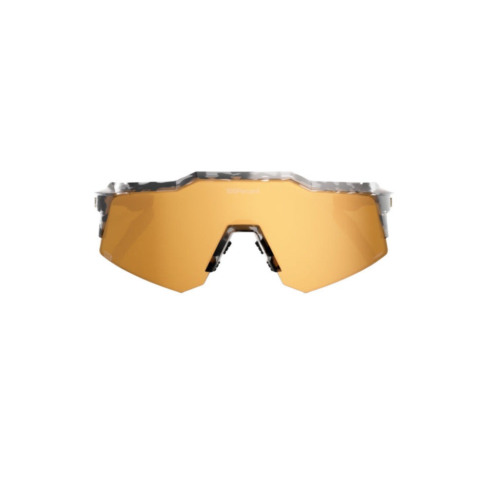 100 Percent SPEEDCRAFT XS Money Mike 3 Polished Black Tortoise with HiPER 24K Gold Mirror Lens