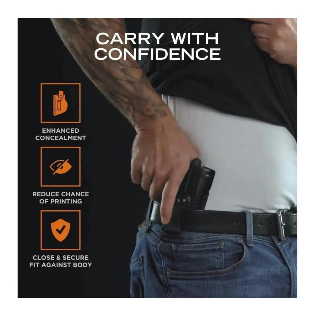 Rounded Holster Fits: Glock 19 19X 23 32 45 (G1-5) Holster Carbon Fiber