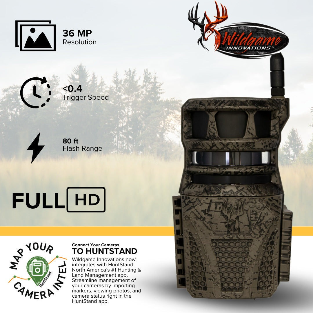 Wildgame Innovations Orbit 360-Degree Trail Camera with 36MP Image and 1080p Video (10-Pack) Bundle