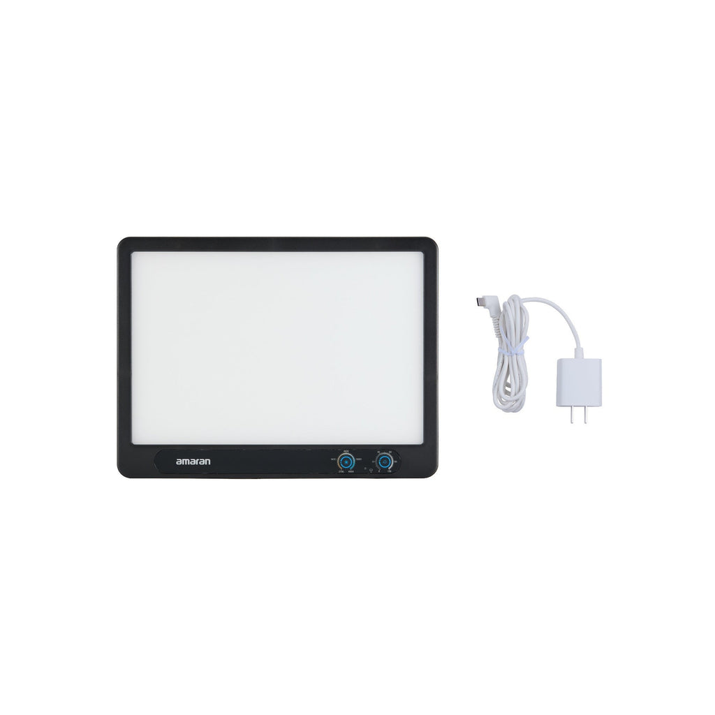 Amaran Verge Edge-Lit LED Panel Light (Charcoal, US) with Base Stand Bundle