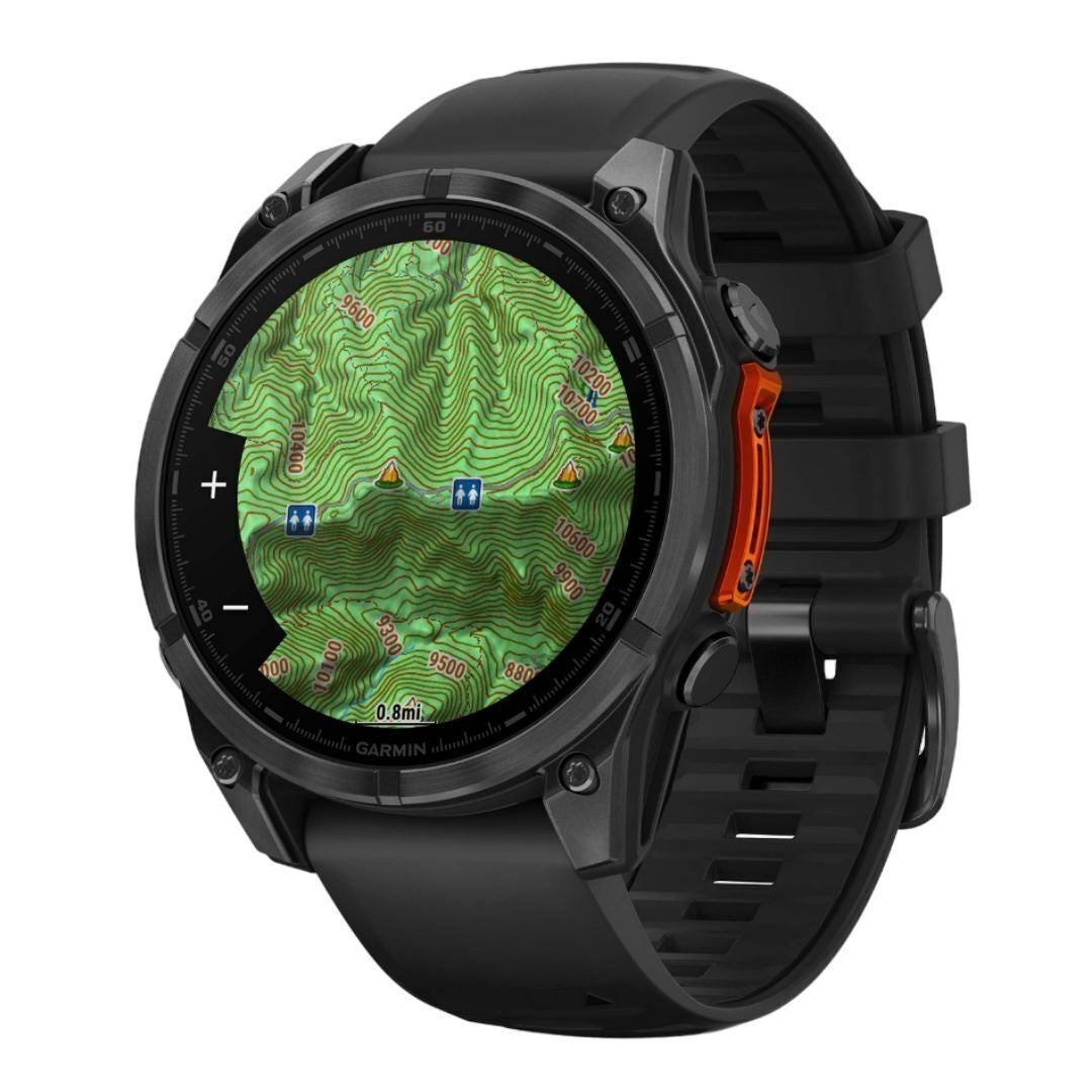 Garmin Fenix 8 47mm GPS Smartwatch with Wireless Stereo Earbuds Bundle