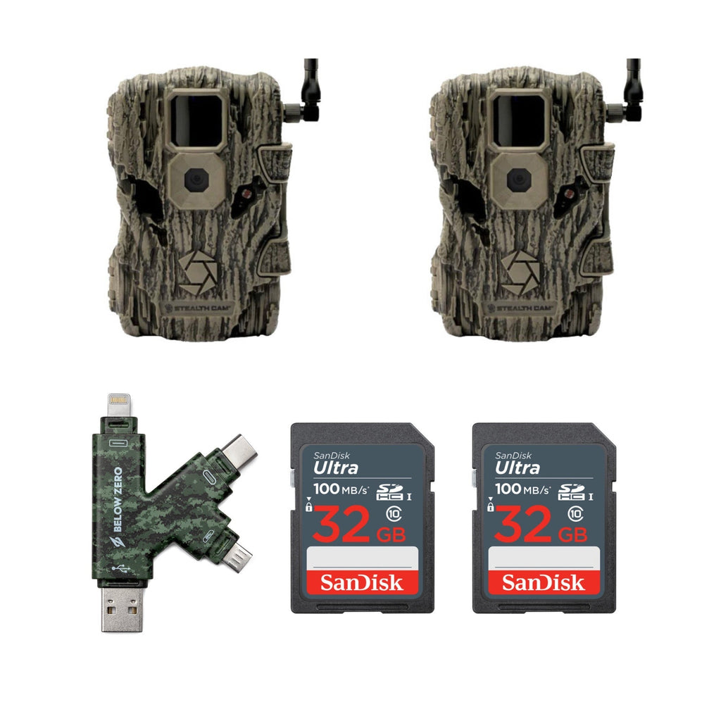 Stealth Cam Fusion X 26 MP Trail Camera (Verizon) with Solar Panel Bundle 2-Pack
