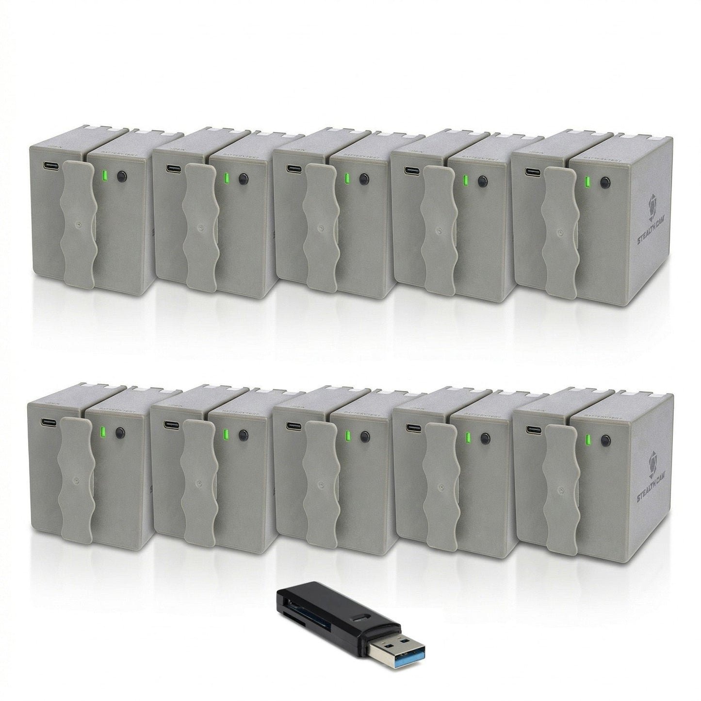 Stealth Cam 360 Cam Max Cartridge Lithium Battery 10-Pack with Card Reader
