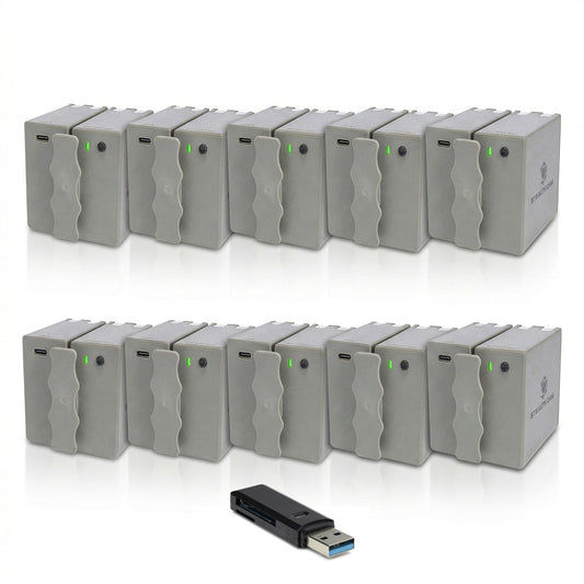 Stealth Cam 360 Cam Max Cartridge Lithium Battery 10-Pack with Card Reader