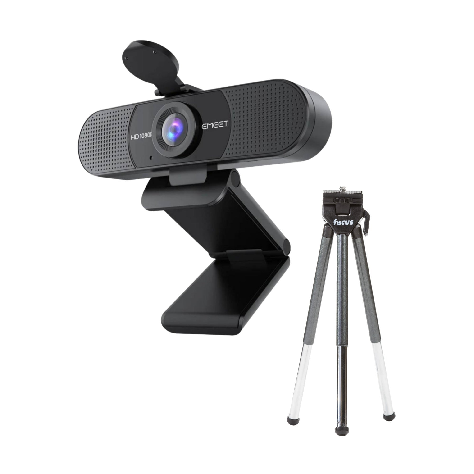 EMEET SmartCam C960 1080P Webcam with Table Tripod Bundle (Black)
