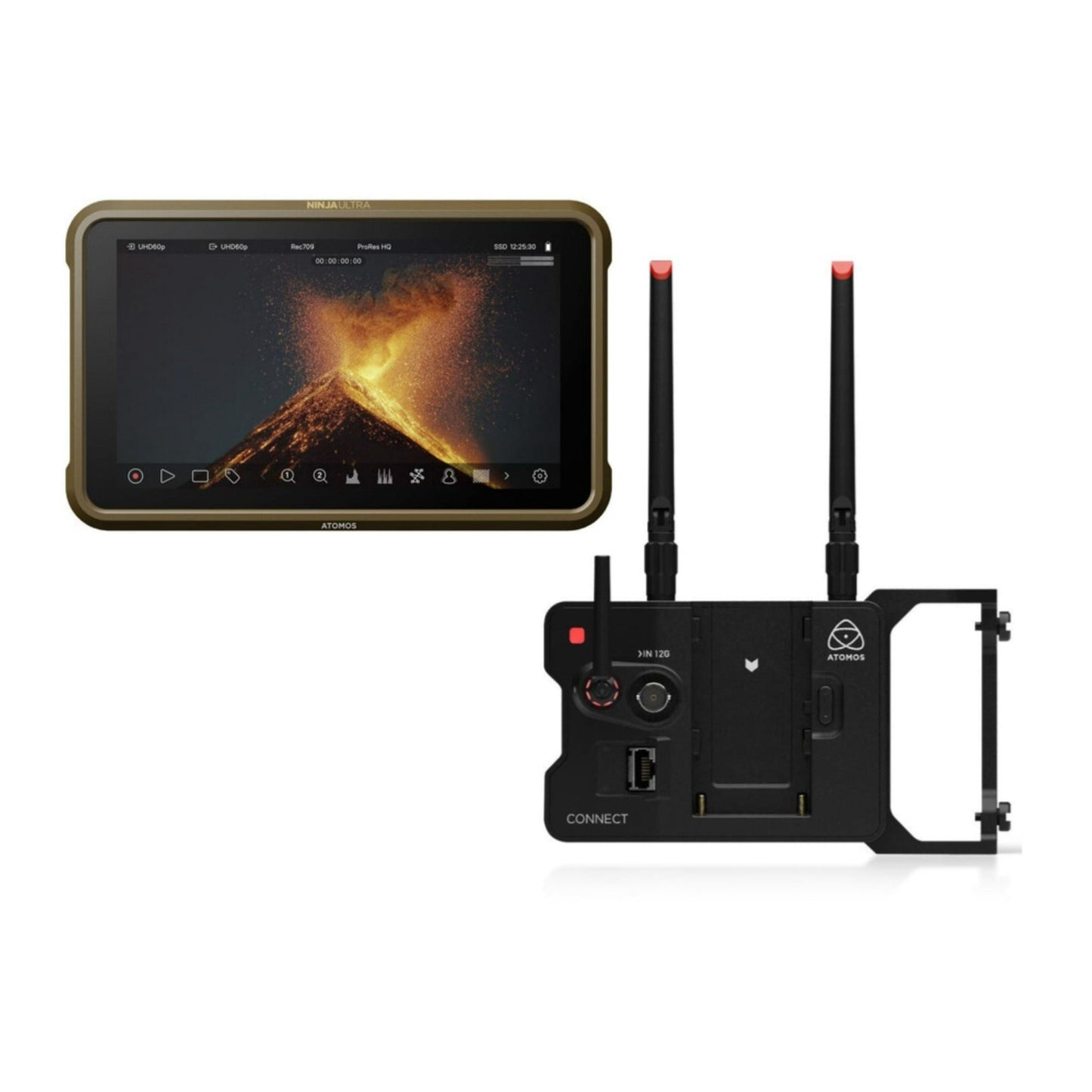 Atomos Ninja Ultra 5.2-Inch 1000nit HDR Monitor-Recorder with Wireless and SDI Expansion Bundle