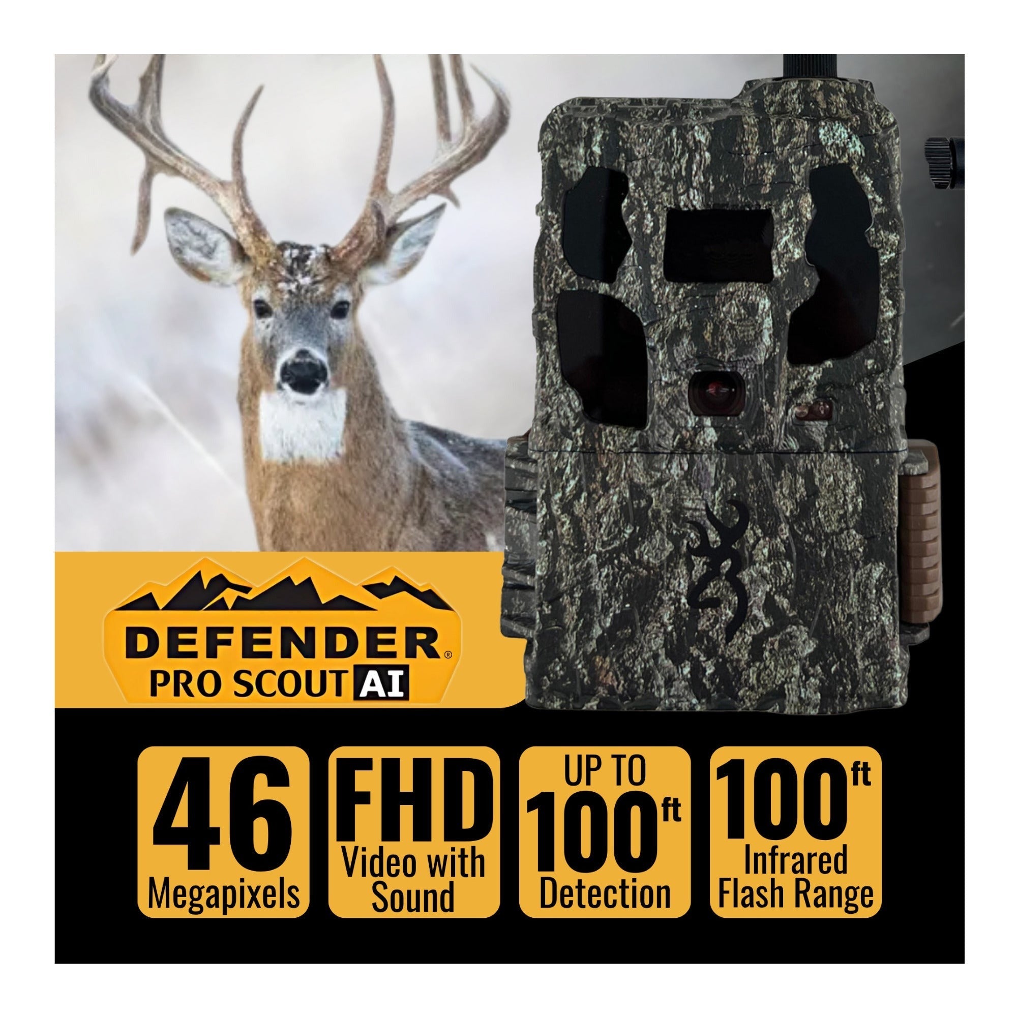 Browning Trail Cameras - Defender Wireless Pro Scout Max HD AI (6-Pack) Bundle