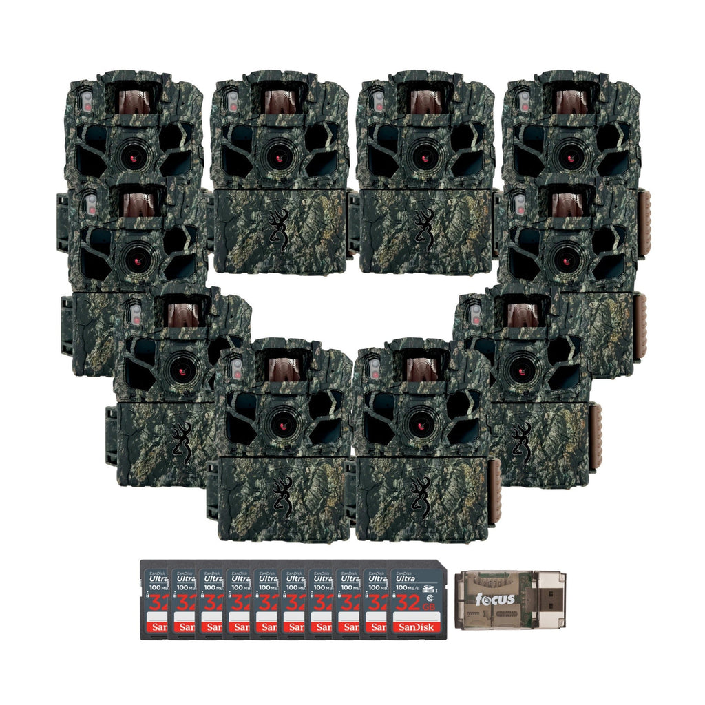 Browning Trail Camera - Dark Ops FHDR 40MP (10-Pack) with Accessories Bundle