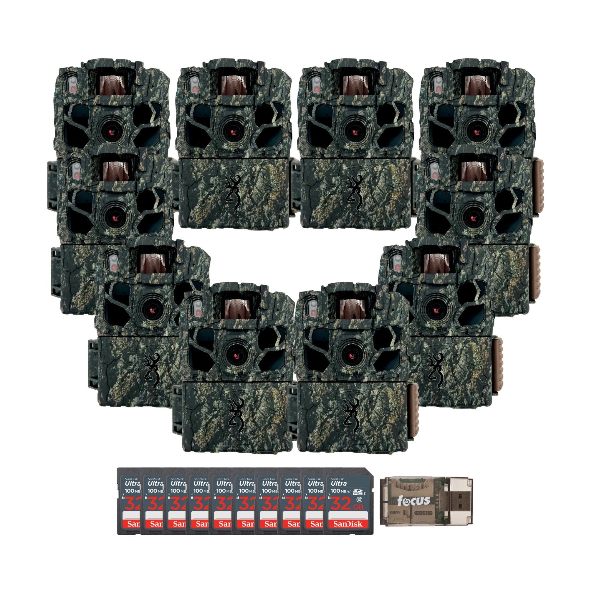 Browning Trail Camera - Dark Ops FHDR 40MP (10-Pack) with Accessories Bundle