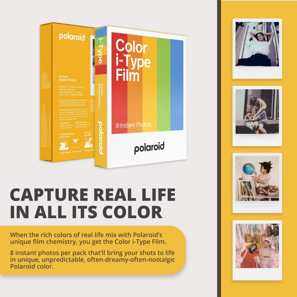 Polaroid Originals Now i-Type Instant Film Camera (Black and White) Bundle