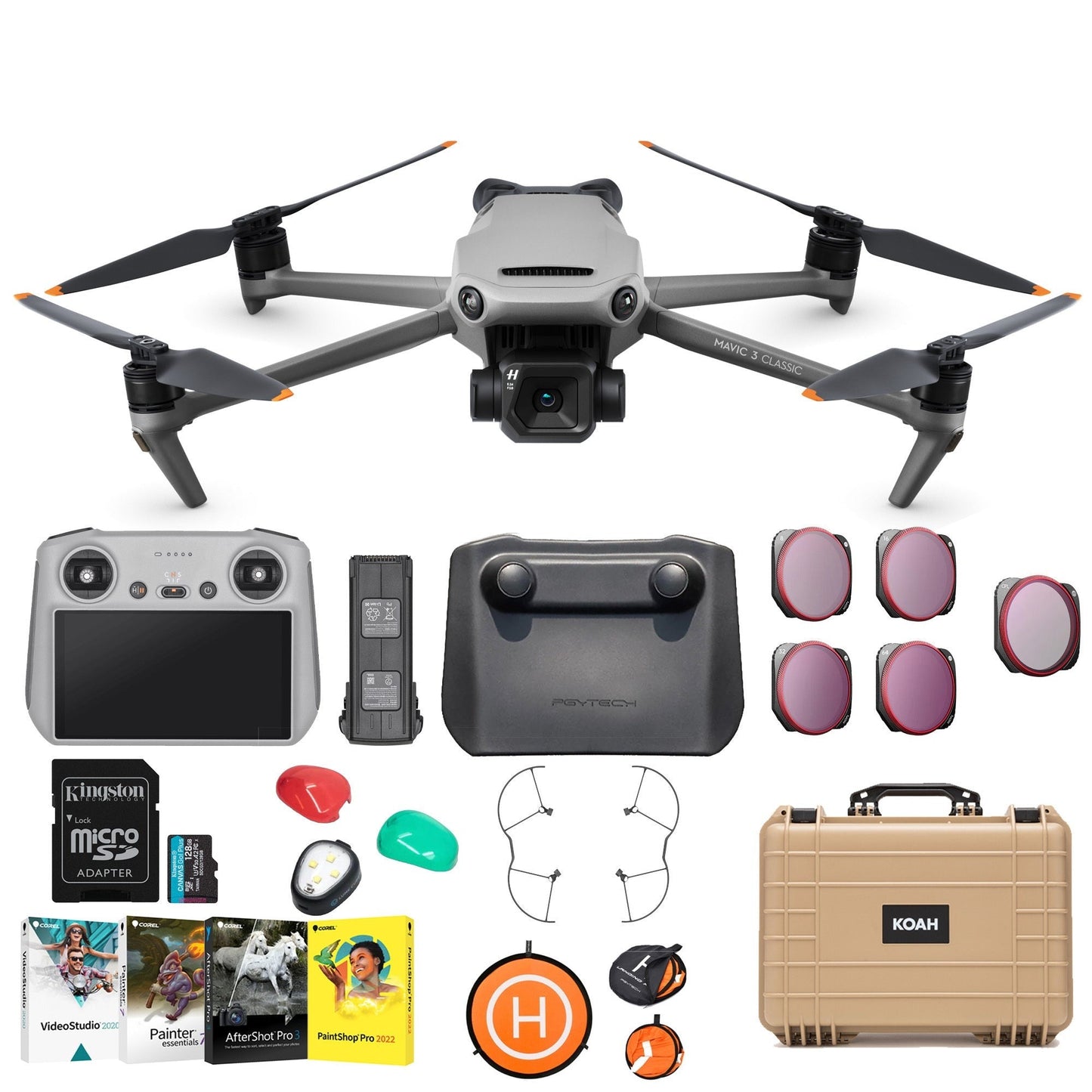 DJI Mavic 3 Classic Drone with RC-N1 Remote Controller Complete Kit with Drone Accessories