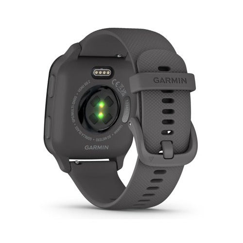 Garmin Venu Sq 2 Smartwatch (Slate) Bundle with Charger Stand Port Protector Plugs (x9)