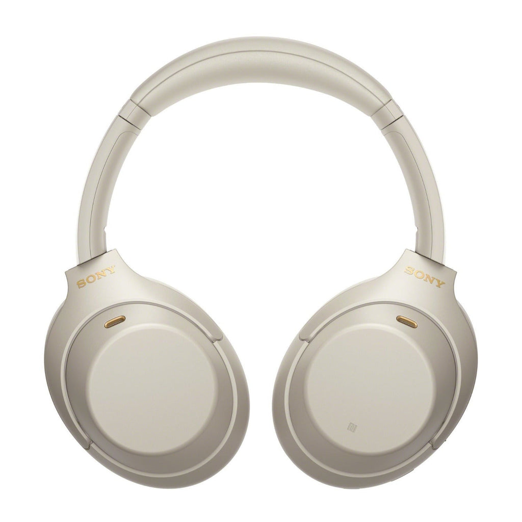 Sony WH-1000XM4 Noise Canceling Headphones (Silver) with Wireless Audio Adapter