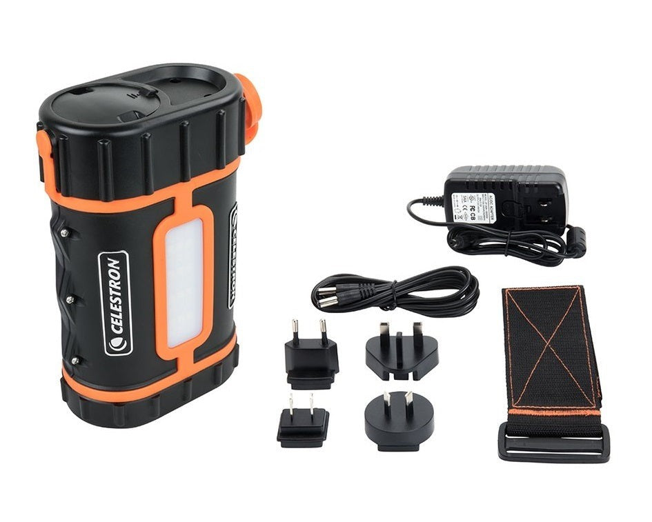 Celestron PowerTank Lithium Pro Power Pack with LED Panel, Telescope Power Port, and 2 USB Ports