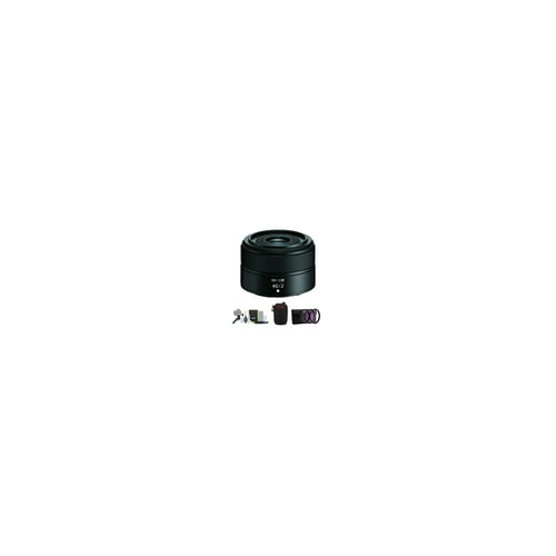 Nikon NIKKOR Z 40mm f/2 Lens Bundle with Cleaning/Filter Kit and Camera Pouch