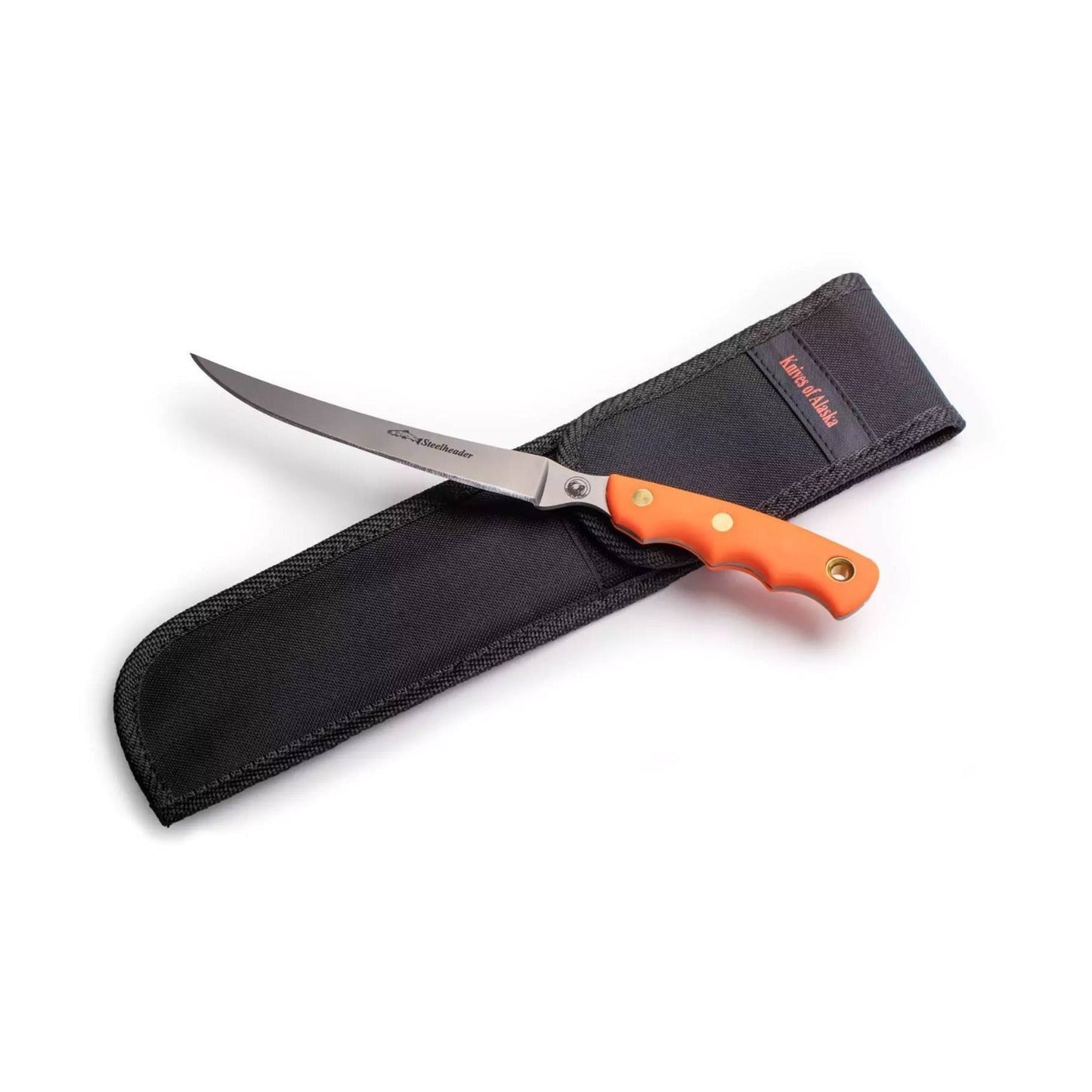 Knives of Alaska Steelheader Orange Suregrip 5.75-Inch Fixed Blade Fillet Knife
