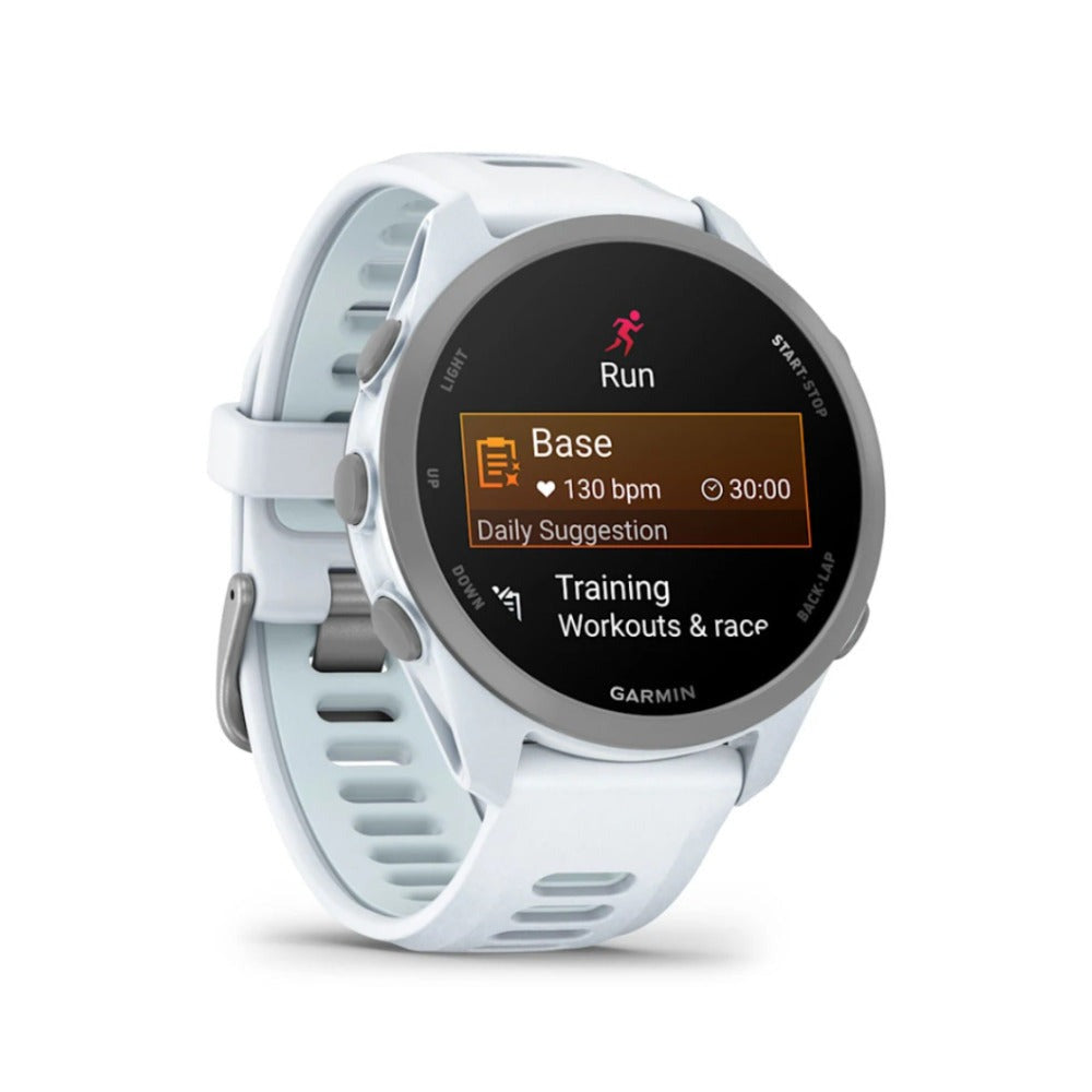 Garmin Forerunner 170 GPS Running Smartwatch w/ AMOLED Display (Whitestone/Blue)