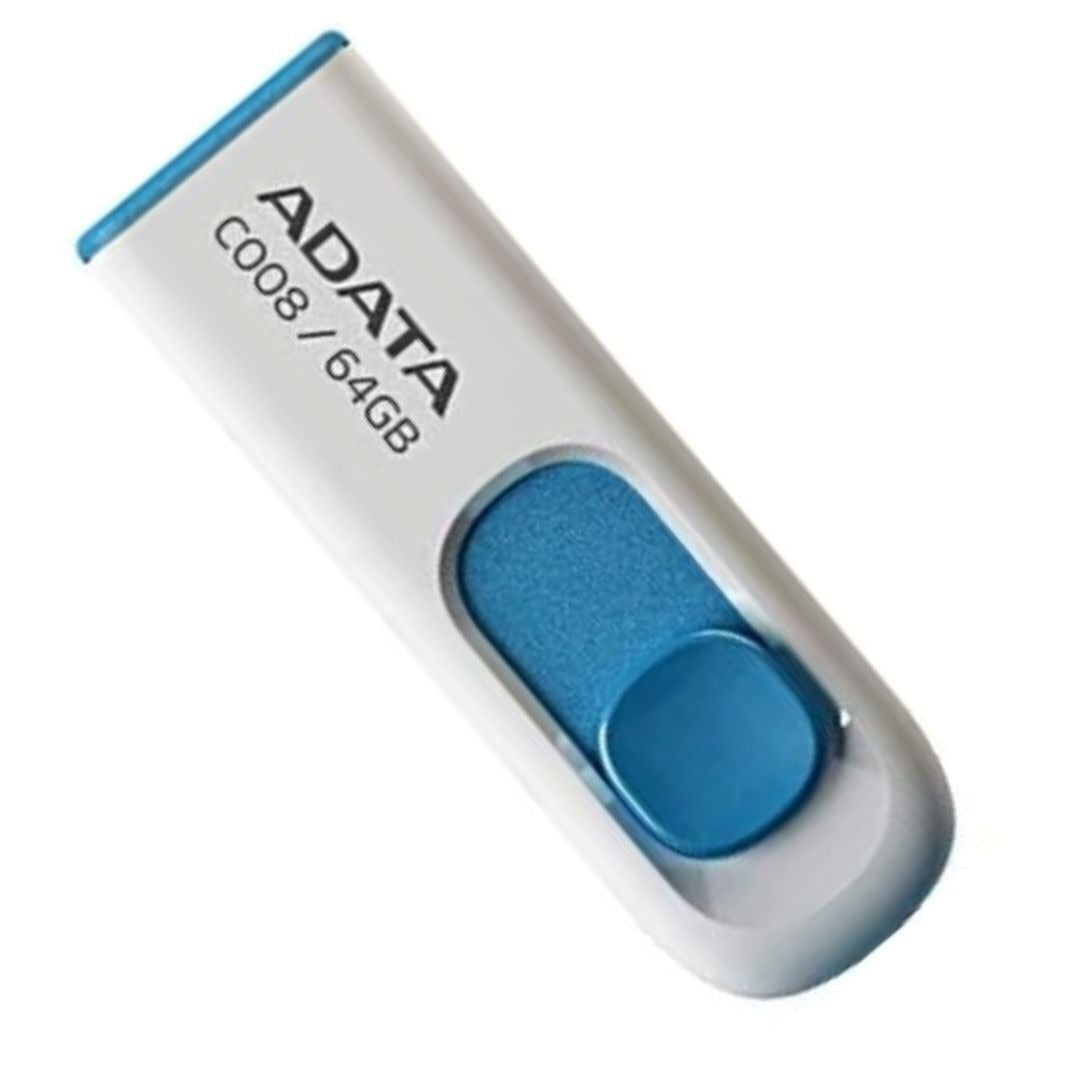 ADATA 64GB USB 2.0 Retractable Capless Flash Drive (Red)