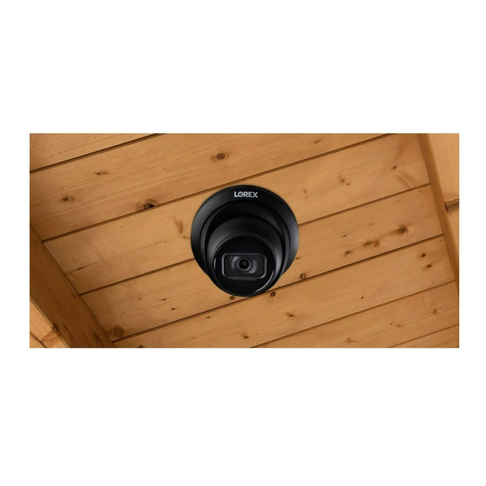 Lorex A14 4K Resolution 8MP IP Wired Turret Dome Security Camera with Smart Motion Detection (Black)