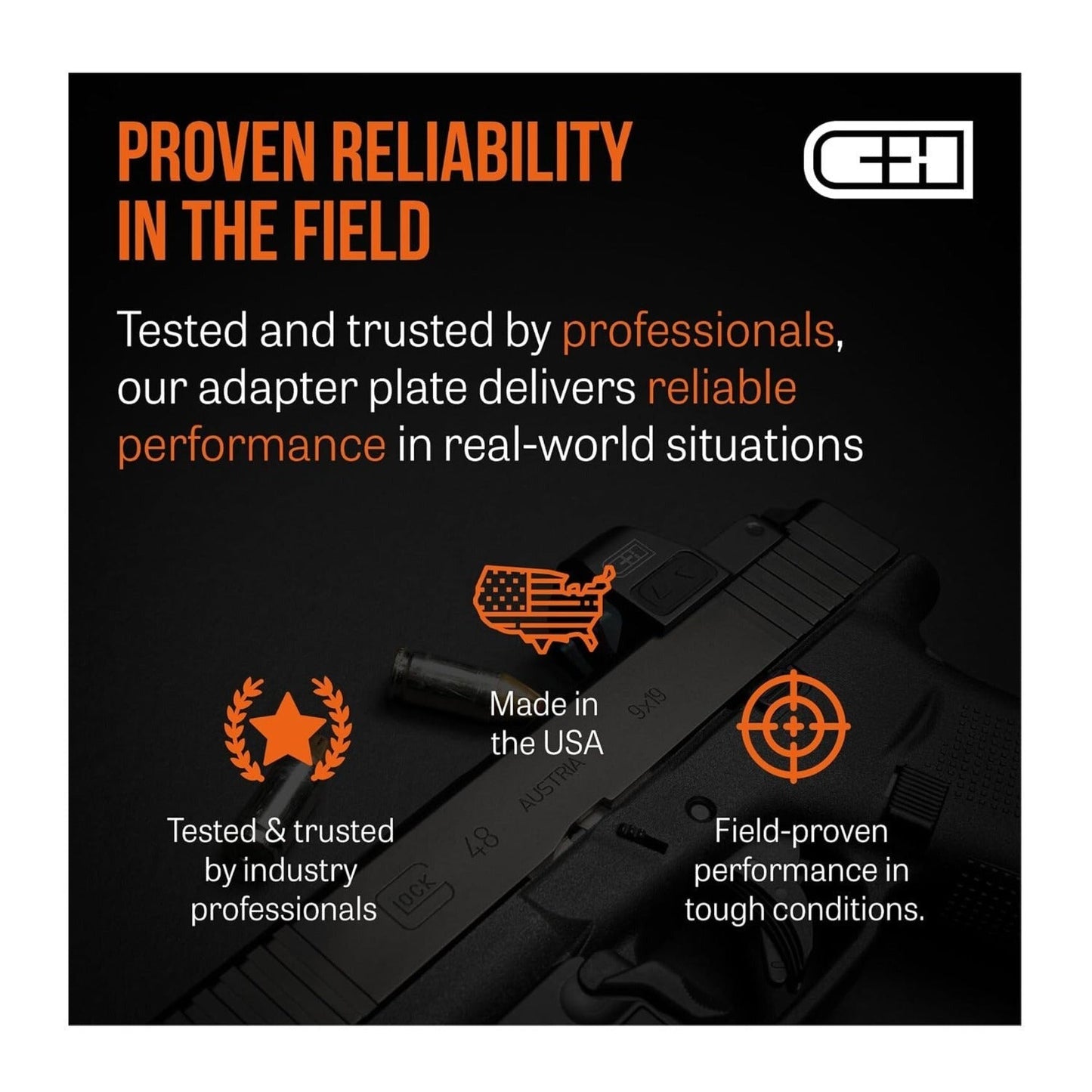 C+H CZ P-10 Red Dot Mounting Plate with Ultra-Thin Design and T-Nut System