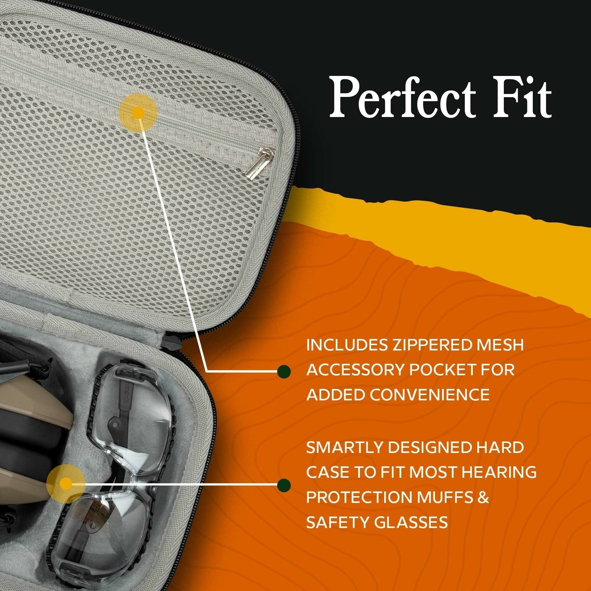 BELOW ZERO Hearing Protection and Safety Glasses Case for Walker's Game Ear