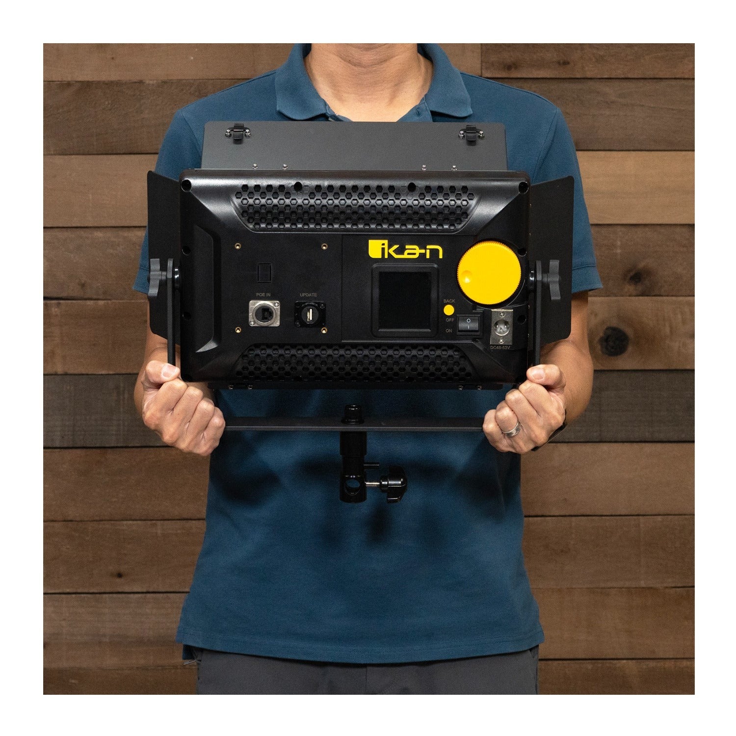 ikan Lyra LBX5-PoE Bi-Color Studio Soft LED Light Panel (Black, Unmanaged Switch 3-Light Kit)