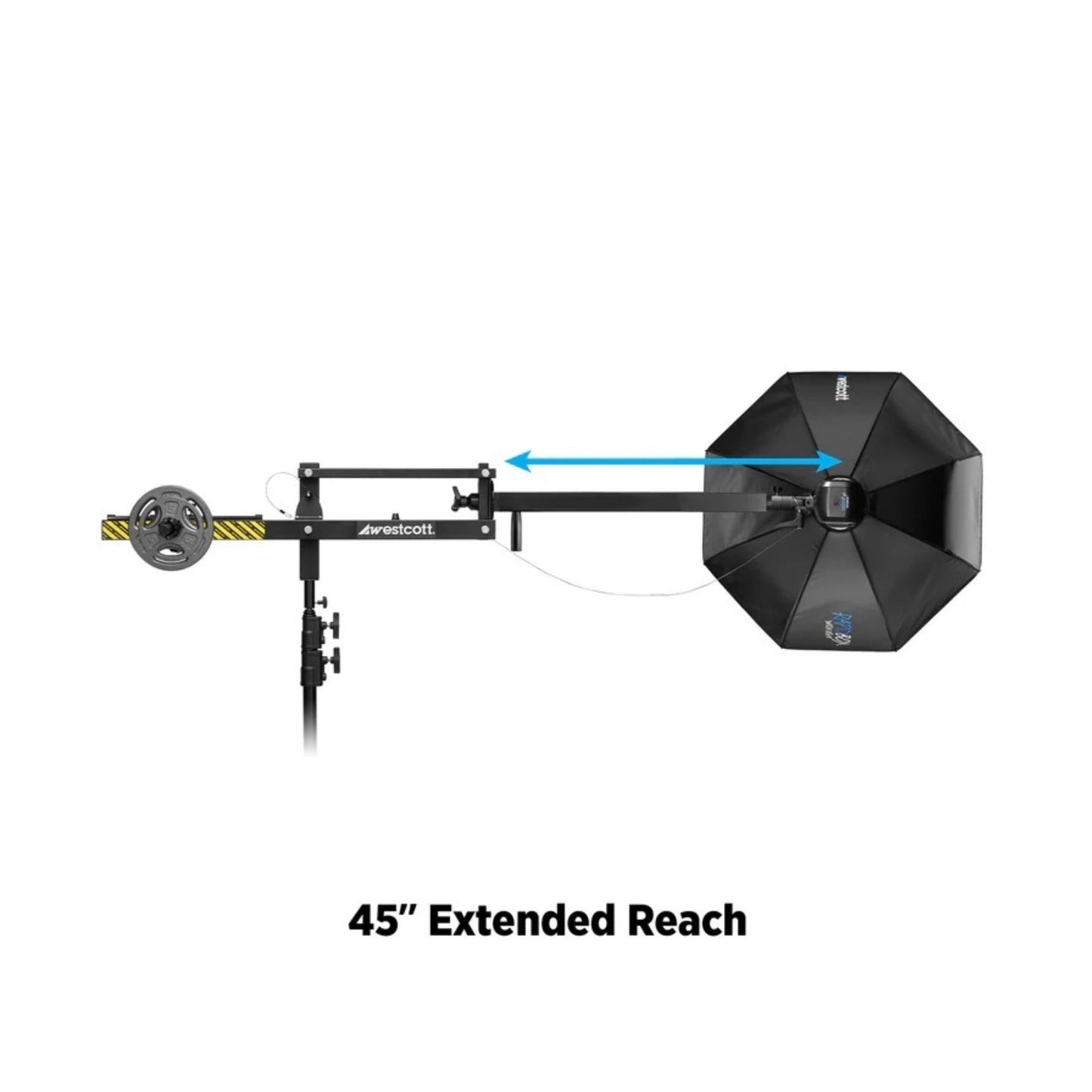 Westcott Easy Boom Heavy Duty 28-inch Extension Arm with 360-degree Rotation