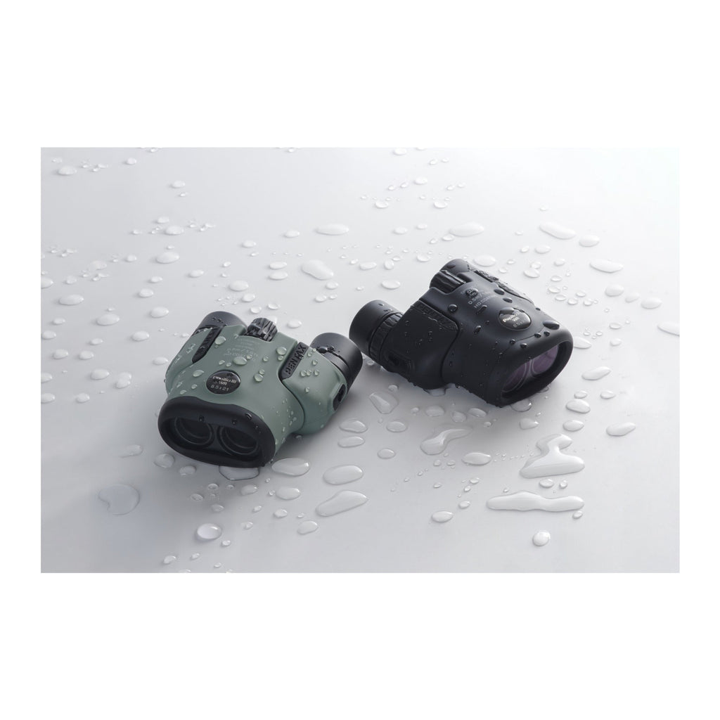Pentax Papilio III 8.5x21 WR Binoculars with HD Coated 50cm Close Focus (Olive) (Open Box)
