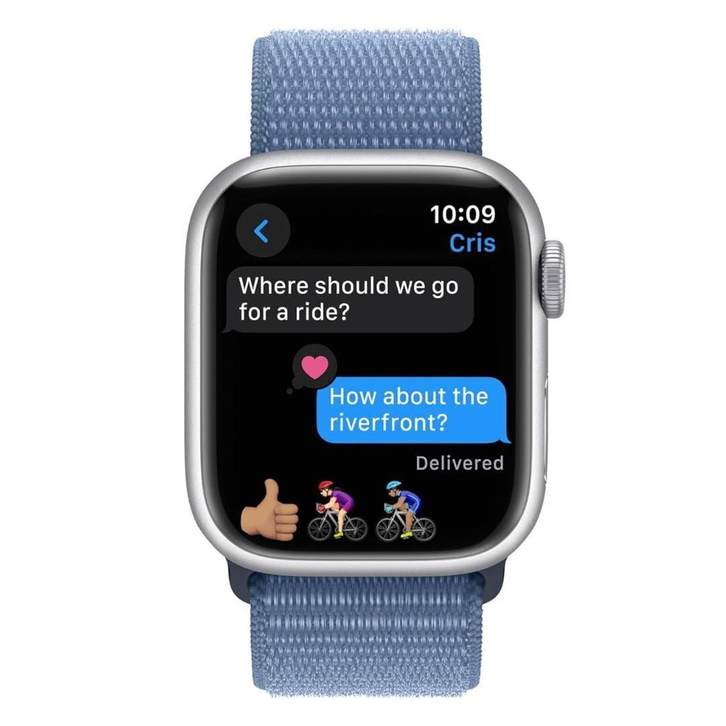 Apple Watch Series 9 (GPS) 41mm Silver Aluminum Case with Winter Blue Sport Loop (Used)