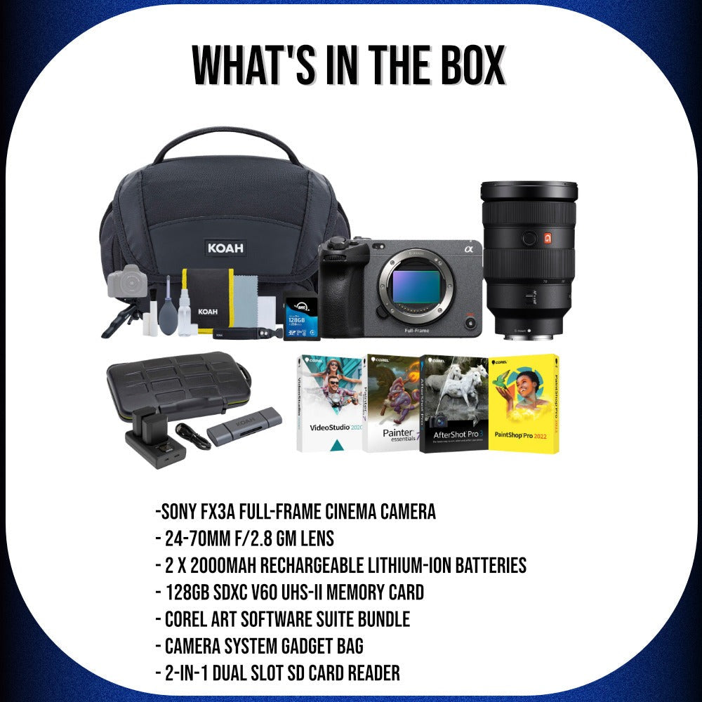 Sony FX3A Full-Frame Cinema Camera with 24-70mm f/2.8 GM Bundle