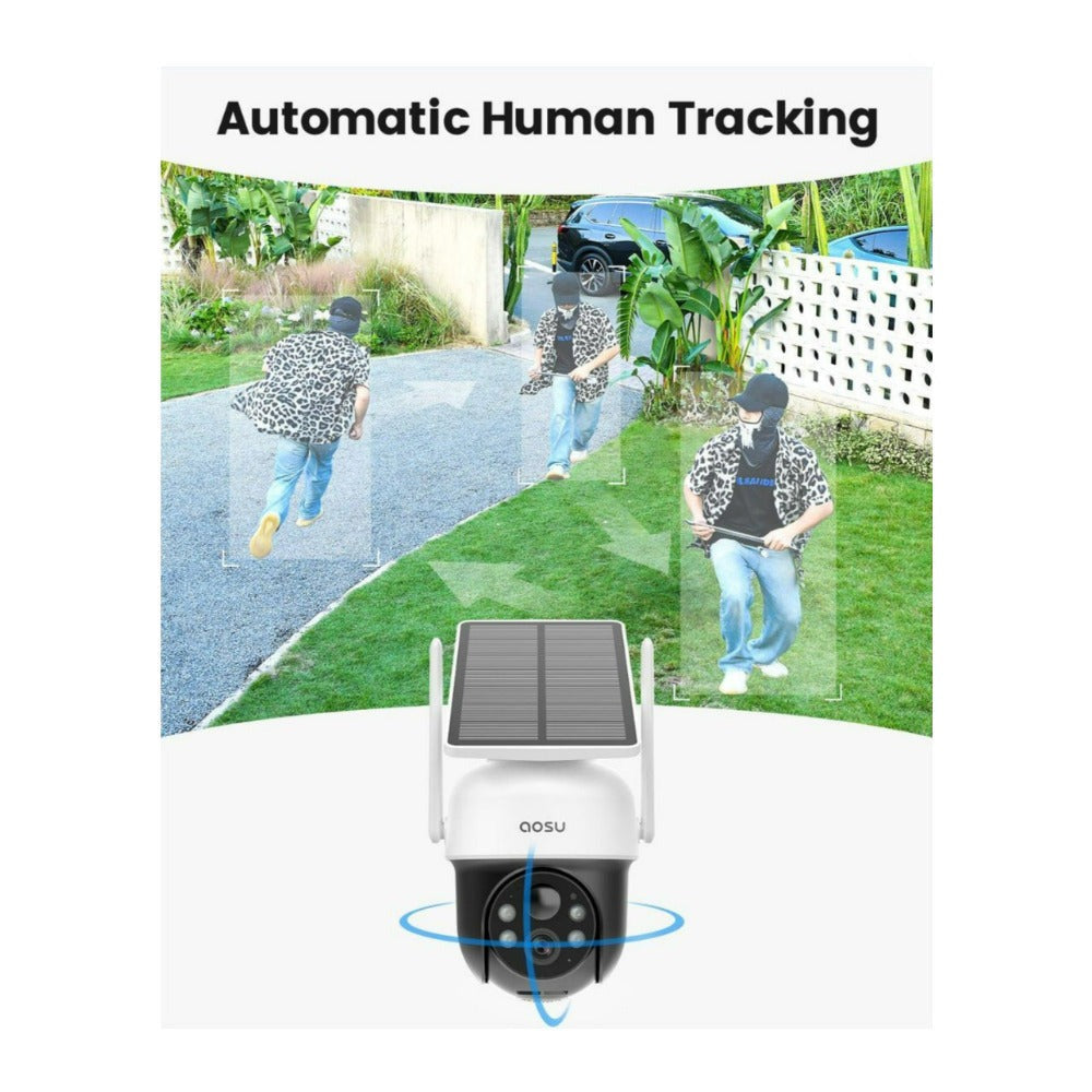 AOSU Security WirelessCam System Pro 2-Cam Kit and SolarCam D1 Classic 2K Camera