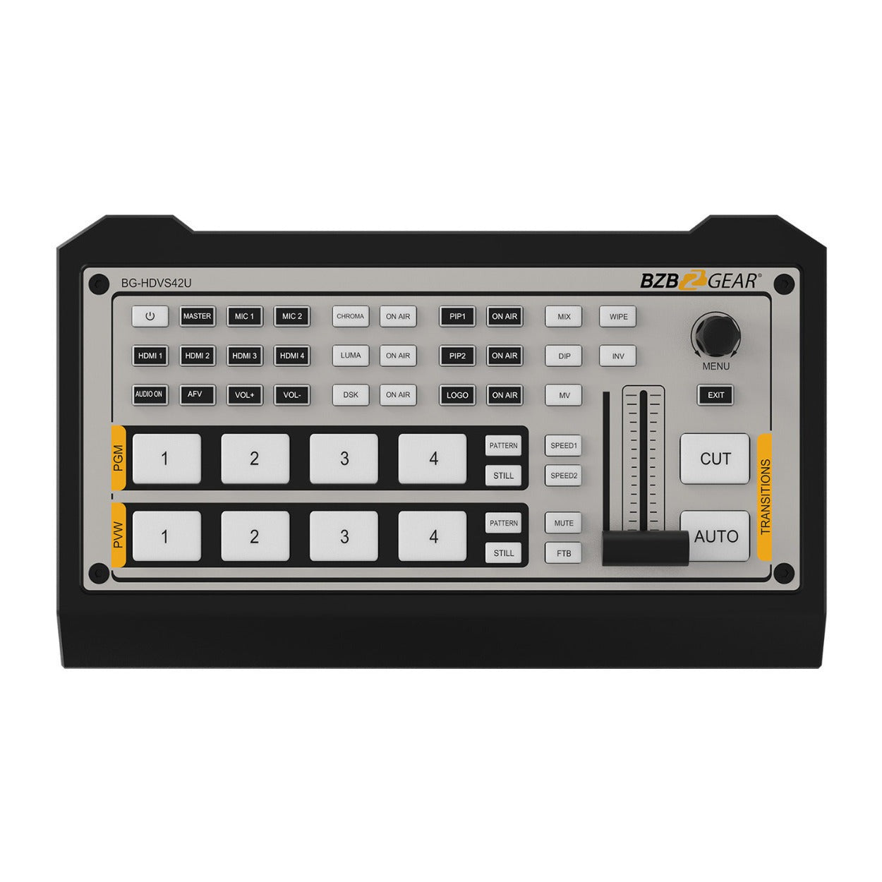 BZBGEAR 30x PTZ Camera Broadcast Kit with 4-Channel Mixer and Advanced Controller with Joystick