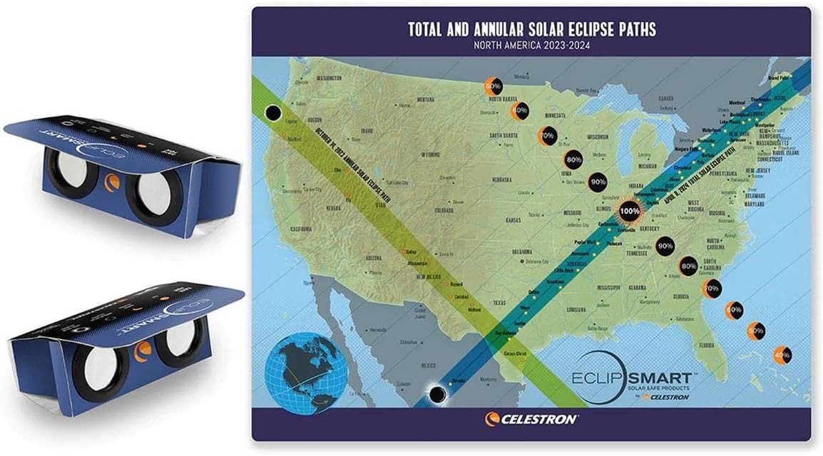 Celestron EclipSmart 2x Power Viewers Sun and Eclipse Observing Kit
