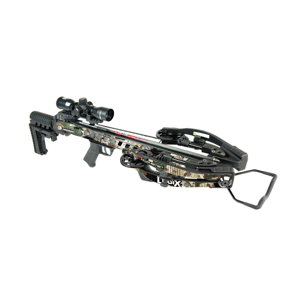 Killer Instinct LogiX 435 FPS Crossbow Bundle with HYPR-V 20-Inch Bolts, Case, and Broadheads