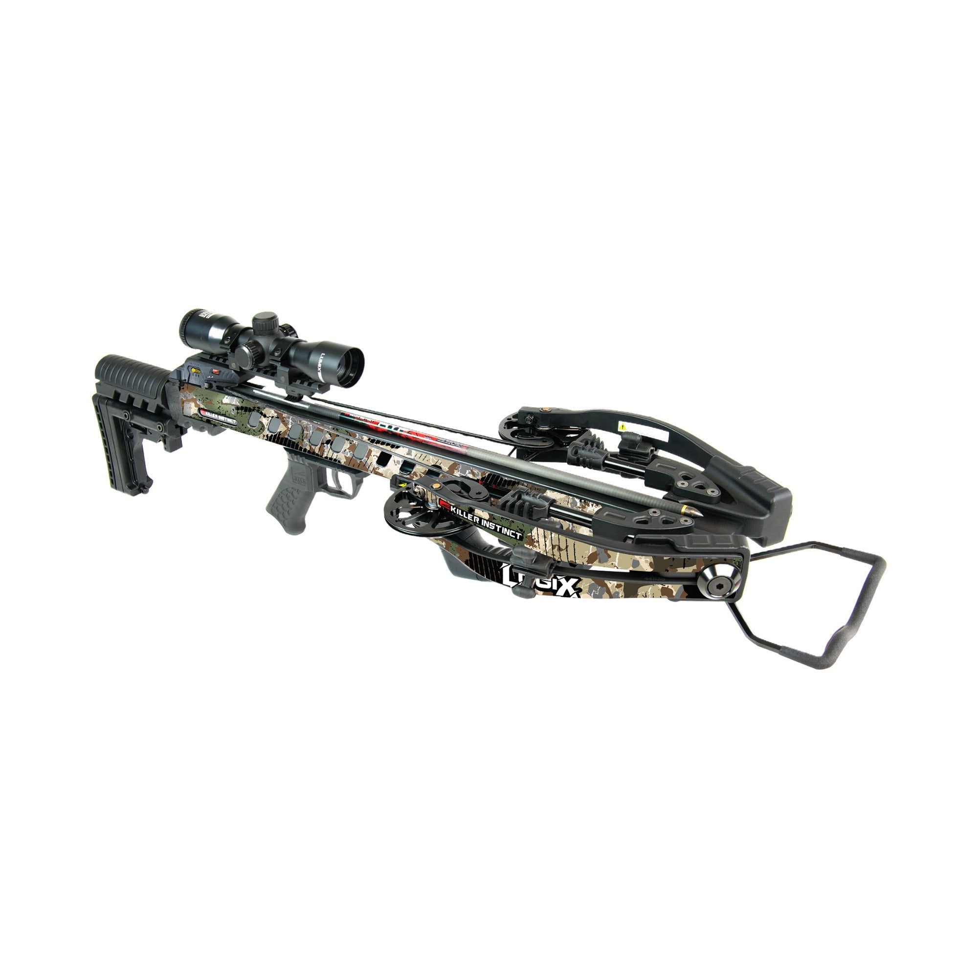 Killer Instinct LogiX 435 FPS Crossbow Bundle with HYPR-V 20-Inch Bolts, Case, and Broadheads