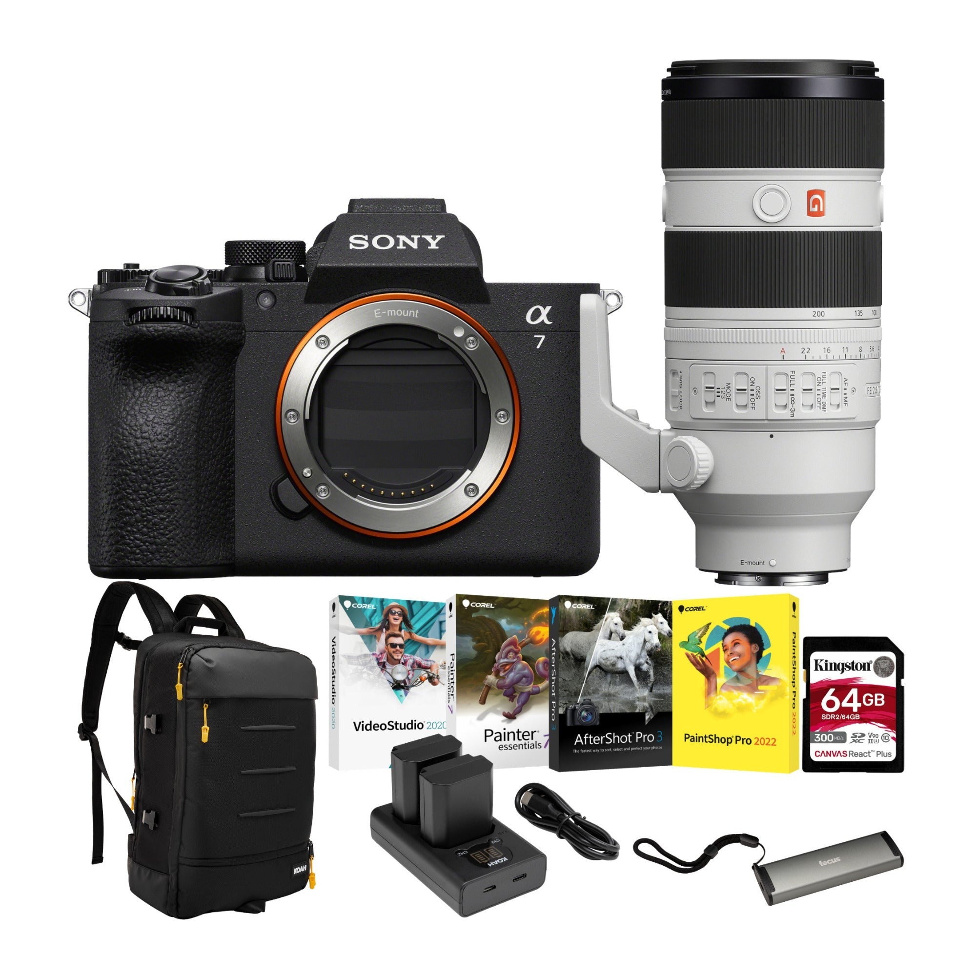 Sony a7 V Mirrorless Camera with 70-200mm f/2.8 GM OSS II Lens Bundle
