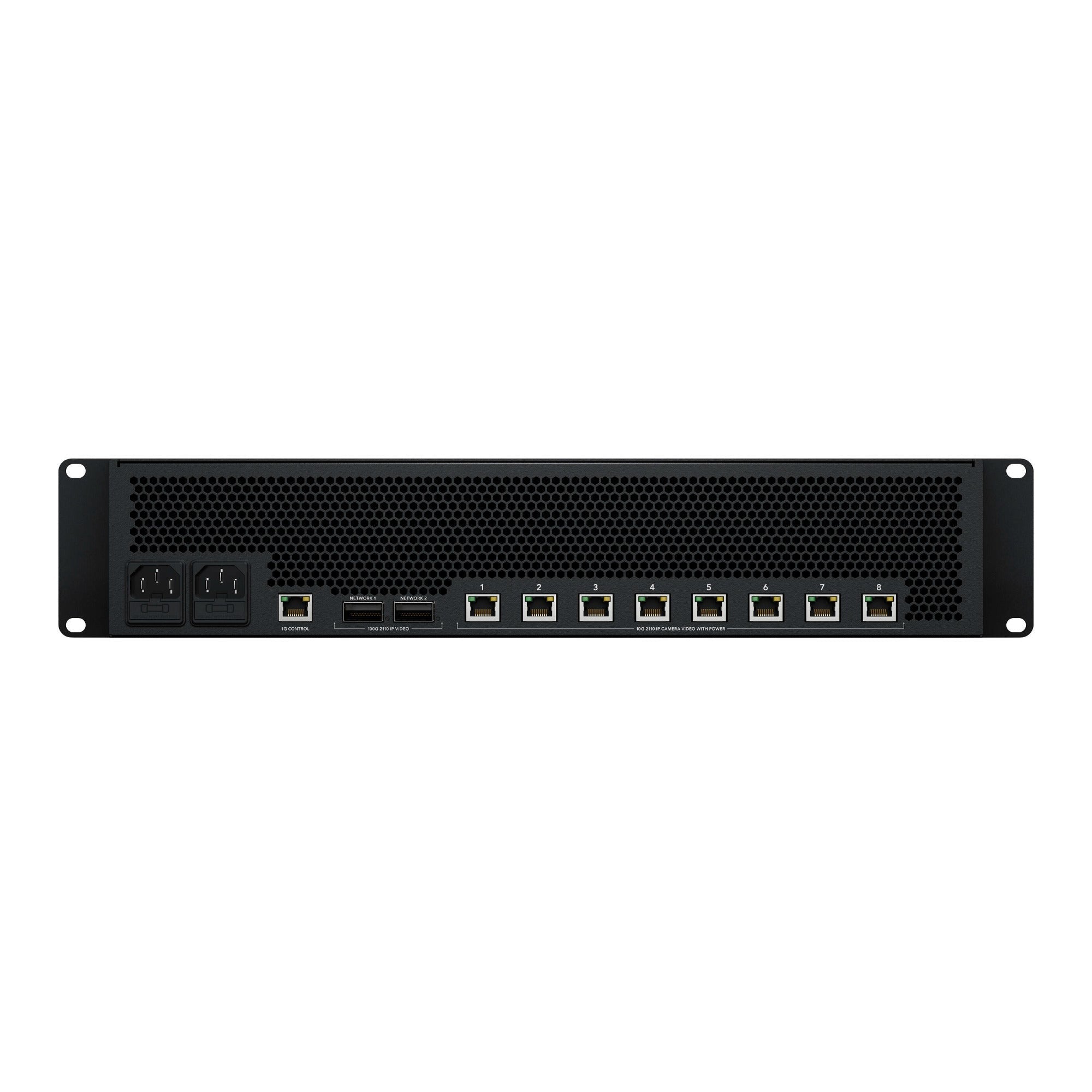 Blackmagic Design StudioBridge 10G PWR with 8-Channel 4K60 IP Video Bridge and Dual 100GbE (Black)