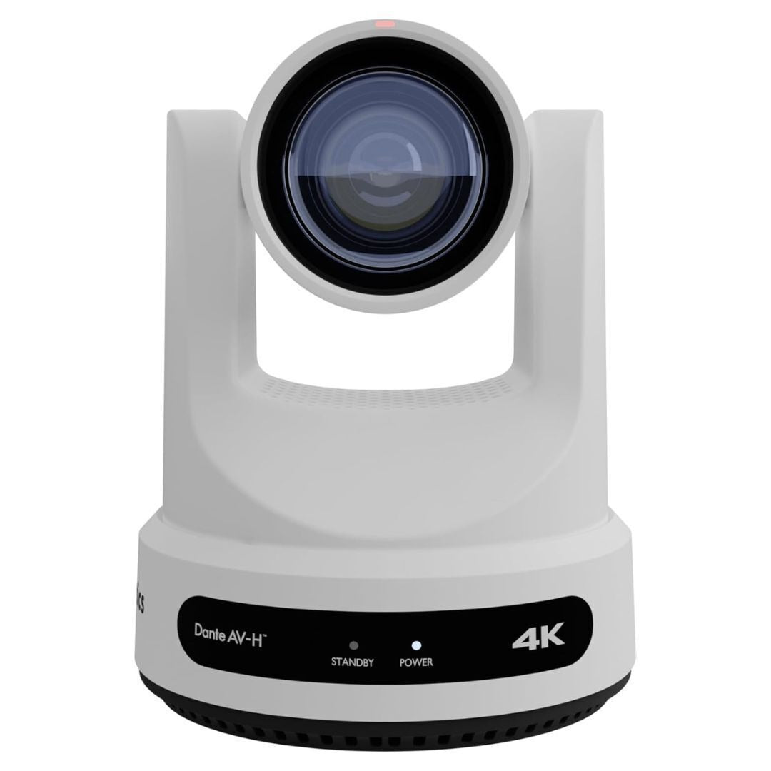 PTZOptics Link 4K UHD CMOS Sensor 12x Indoor Dante-Enabled Camera with Auto-Tracking (White)