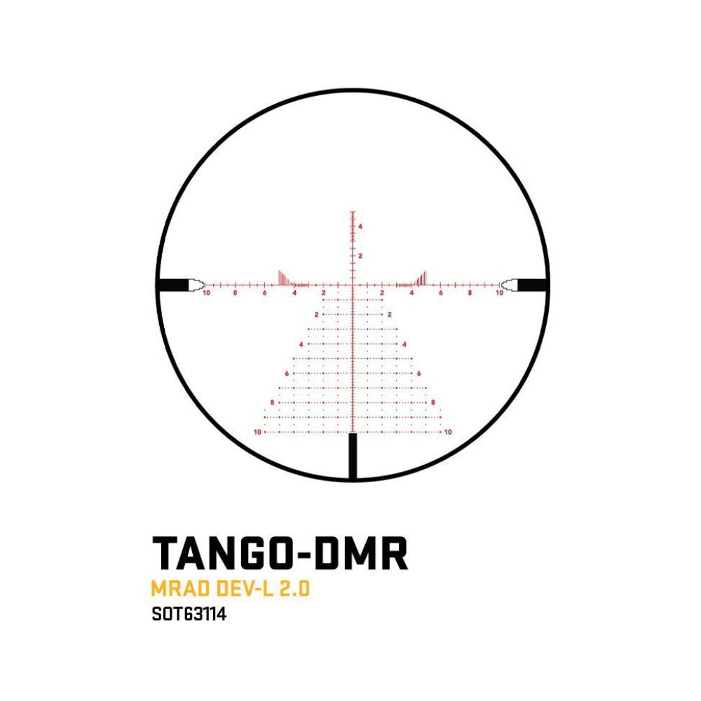 Sig Sauer TANGO-DMR 3-18x44mm 34mm Riflescope with Illuminated FFP MRAD DEV-L 2.0 Reticle