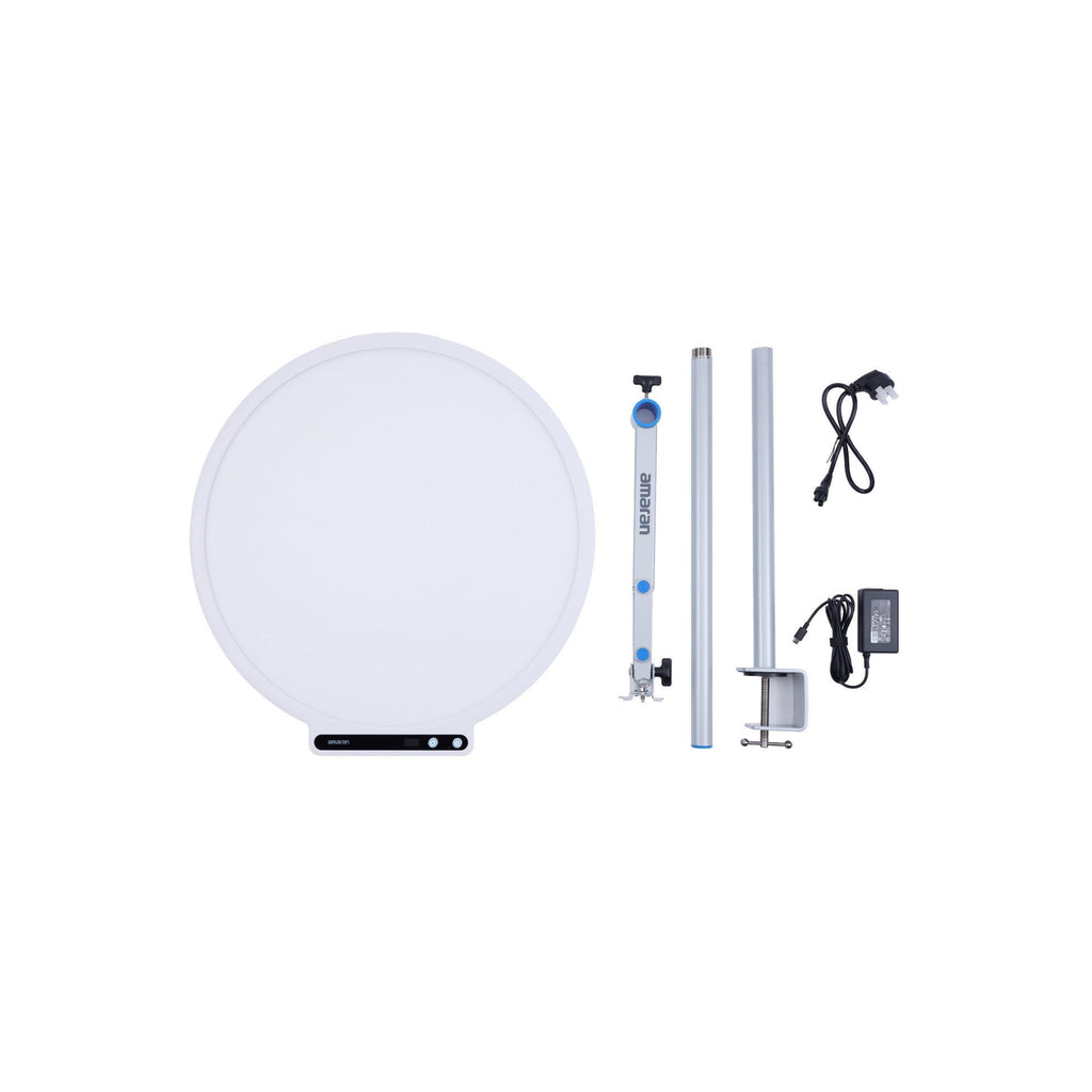 Amaran Verge Max Kit-White (US) Bundle with Max Light Control Grid and Adapter