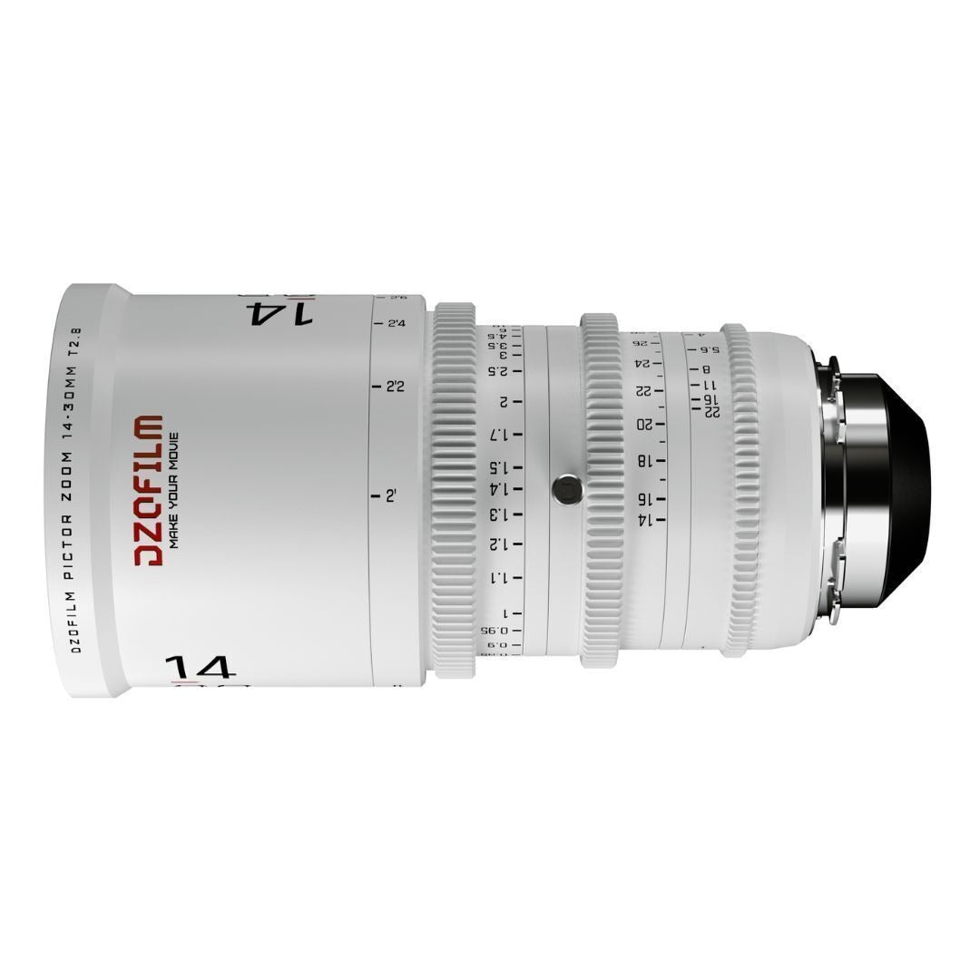 DZOFilm Pictor Zoom 14-30mm T2.8 Super 35 Parfocal Lens (PL and EF Mounts, White)