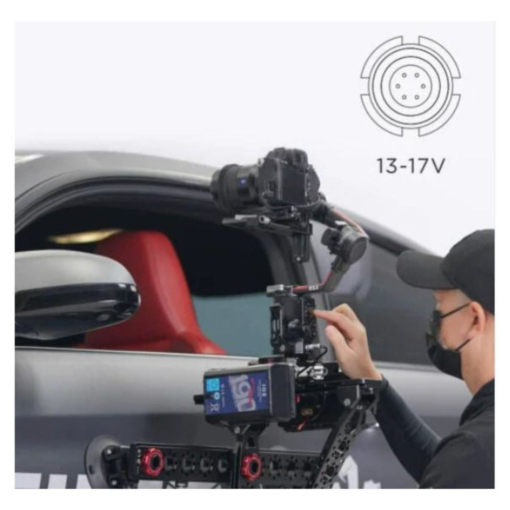 Tilta Power Supply Base Plate for DJI Gimbals with Constant Power and Aluminum Alloy Body (Black)