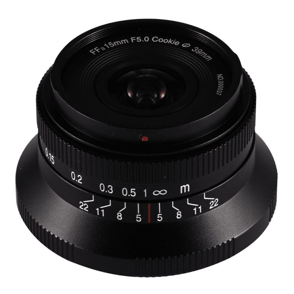 Laowa 15mm f5 Cookie FF Lens with 110-Degree Angle of View and Compact Body (Black, Canon RF Mount)