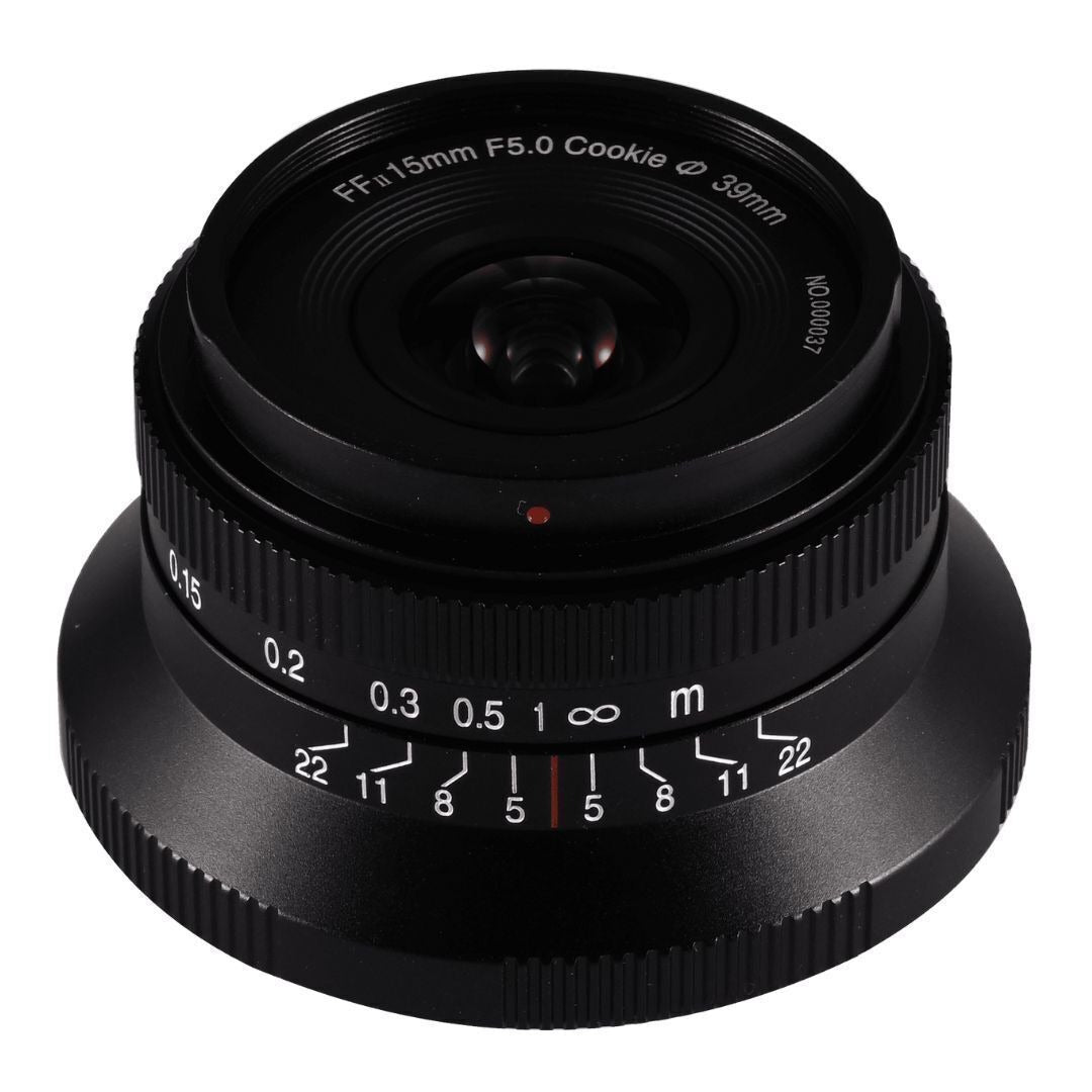 Laowa 15mm f5 Cookie FF Lens with 110-Degree Angle of View and Compact Body (Black, Canon RF Mount)